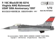 FAB 72052 1/72 F-16C Block30 86-0216 Virginia ANG Richmond USAF 50th Anniversary