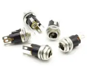 DC Power Jack Socket Female Panel Mount Connector 5.5x2.1mm for PCB Sockets 5pcs