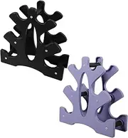 BRIGHTFUFU Dumbbell Storage Rack 2pcs Tree Design Dumbbell Holder Plastic Dumbbell Bracket Home Gym Accessory