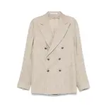 [Tagliatore] Tagliatore Double Breasted Blazer 48 IT NEUTRALS