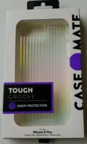 Case-Mate Tough Groove Case For iPhone 8+ / 7+ / 6s+ / 6+ Iridescent Clear New