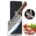 Butcher Knife Hand Forged Boning Knives, Fillet Meat Cleaver Knives Kitchen Chef