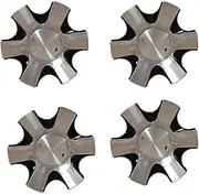 4 Pcs Car Wheel Center Cap Compatible with Hilux Fortuner KUN25 26 TGN16 Hub Cover 42603-0k090 Send Logo(TY-034-black)