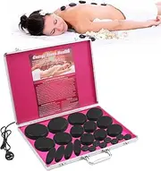 24pcs Hot Massage Stone Basalt Stones Set Rock SPA Massage Heating Box Heater Kit