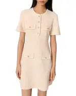 Maje Tweed Effect Knit Short Dress
