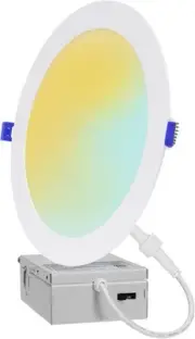 1-Pack of 8-Inch Ultra-Slim LED Downlights with Junction 1 Pack, 8 Inch 18w