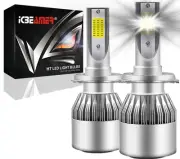 H7 C6 LED COB Canbus White 6000K Plug & Play Low High Beam Fog Light Bulbs J149 (for: Volkswagen)