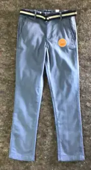 Children's Place Boys Size 10 Light Blue Dress Casual Pants with Belt