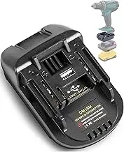 TPDL DM18M Battery Adapter for Makita 18 V Battery Tool, TPDL Adapter Converter with USB Port, Convert with Dewalt 20 V Battery and for Milwaukee M18 18 V Battery to for Makita Tools (Not Radio)