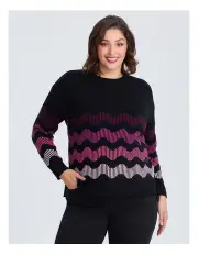 [Taking Shape] Waves Stripe Jumper in Black