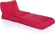 Ambient Lounge Conversion Lounger Designer Bean Bag with Filling in Toro Red Outdoor Fabric