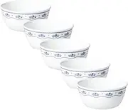 [CORELLE] J428-FD CP-1836 Diverse Bowl, Large Size, Set of 5, Plate, Shatter-Resistant, Lightweight, Microwave Safe, Oven Safe, Dishwasher Safe, French Doilies