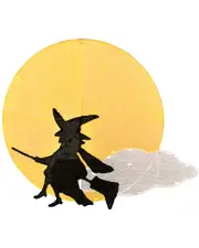 National Tree Company 41 Moon and Flying Witch with LEDs Lights