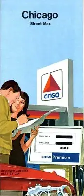 1966 Citgo Road Map: Chicago NOS