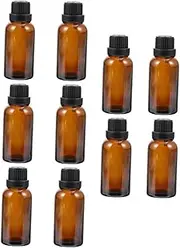 Healeved 10Pcs Portable Essential Oil Vials with Orifice Reducer Leakproof Perfume Bottles for Aromatherapy Travel Sampling for Oils Fragrances DIY Projects