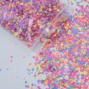 Neon Hexagon - 50g Glitter Sequin Mix Resin Mermaid Scale Clay Craft Card Disco