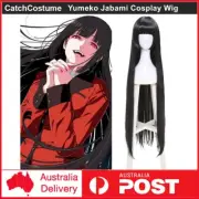 Anime Kakegurui Compulsive Gambler Yumeko Jabami Cosplay Wigs Black Free Size