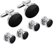 [JYHLSHBA] Cufflinks For Men 1 Pair Of Lacquered Cufflinks 6 Piece Tuxedo Men'S French Shirt Cufflinks Armpins