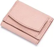 [Yocipa] Small Wallet For Women RFID Leather Compact Card Wallets Womens Thin Front Pocket Purse, Pink, 3.93"L x 2.75"W x 1.18"H, Minimalist