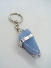 925 SILVER Keychain With Natural Chalcedony - Hard Stone - Brisè - Keys