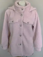 Koolaburra by UGG SHERPA SHACKET with Removable Hood XS NEW Blush JACKET