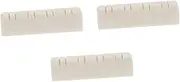 Vaguelly 3pcs Mandolin Bridge Nuts Mandolin String Accessories White Bone Nut Set