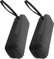 2 Pcs Microphone Case Portable Shockproof Storage Bag for Single Handheld Mic Zipper and Interior Dividers for Travel and Gigging Condenser Mic Travel Case