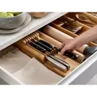 Joseph Joseph DrawerStore Bamboo 2-Tier Knife Organizer - Space-Saving Kitchen S