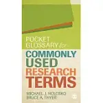 POCKET GLOSSARY FOR COMMONLY USED RESEARCH TERMS