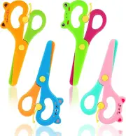 Plastic Scissors for Kids, Blunt-Tip, Safety Training Scissor, Preschool, Crafts