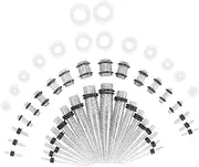 [CTIRCHIU] 50pcs Acrylic Ear Gauges Stretching Stylish Ear Accessories for Comfortable Durable and Skin Friendly Design for Fashionable Looks