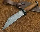 Custom Made Hand Forged Damascus Steel Medieval Viking Seax Knife