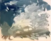 Small Cloud Sky Landscape Realism Painting Oil On Canvas 8”x10”