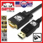 DisplayPort to VGA Cable Adapter Converter Video HDTV PC Monitor Desktop Laptop