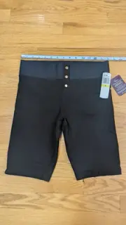 Felina Women's Medium Cotton High Waisted Faux Button Exercise Lurra Bike Short