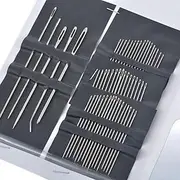 55pcs / Set Stainless Steel Needles Set Hand Stitches Tools Household Different Sizes Sewing Accessories DIY Crafts