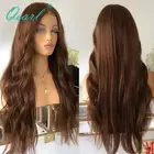 Light Auburn Brown Color 360 Lace Frontal Wig Malaysian 130%150% Human Hair Wigs