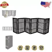 Stylish 30" Tall Folding Wooden Dog Gate - Versatile Indoor/Outdoor Barrier