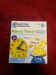 Learning Resources About Time! Clock Group Activity Set Ages 5+ Grades K+ NEW