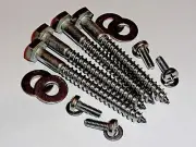 M4x12mm Complete TV Wall Bracket Bolts & Lag Screws • Stainless • VESA 75 & 100