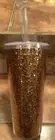 24oz GOLD Glitter Tumbler - Double Wall BPA Free Acrylic LID, STRAW, & Stickers