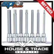 SP Tools Hex Bit Socket Rail Set 7 Piece 3/8" Dr 100mm SAE SP20542