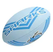 43546 CRONULLA SHARKS NRL LOGO KIDS SMALL MINI 11" FOOTBALL FOOT BALL FOOTY