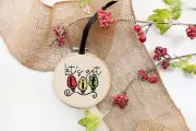 Christmas Holiday Let's Get Lit Lights Humor Counted Cross Stitch Pattern