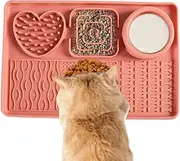 Lick Mats for Dogs | Silicone Pet Licking Pad - Interactive Puzzle Toy, Multi-Functional Slow Feeder Bowl for Sensory Enrichment Mental Stimulation Training