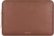 Comfyable Slim Protective Laptop Sleeve 15 Inch 14 Inch, PU Leather Bag Compatible with 15" MacBook Air (Snug Fit) M4 2025 & 14" MacBook Pro M4 (Loose Fit), Computer Case for Mac, Brown