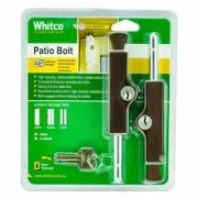 2 Pack Whitco Mahogany CYL4 Patio Bolt - High security, robust construction