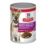 Hills Science Diet Adult Savory Stew Beef and Vegetable Canned...