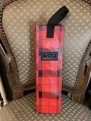 Scout Spirit Wine Bag Red Plaid Holiday Lumberjack Top Handle Giftable Christmas