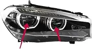 Compatible For BMW X5 F15 Head Lamp 2014-2018 X6 Angel Car Accessory Fog Lights Day Running Light H7 Bi Xenon Bulb Headlights